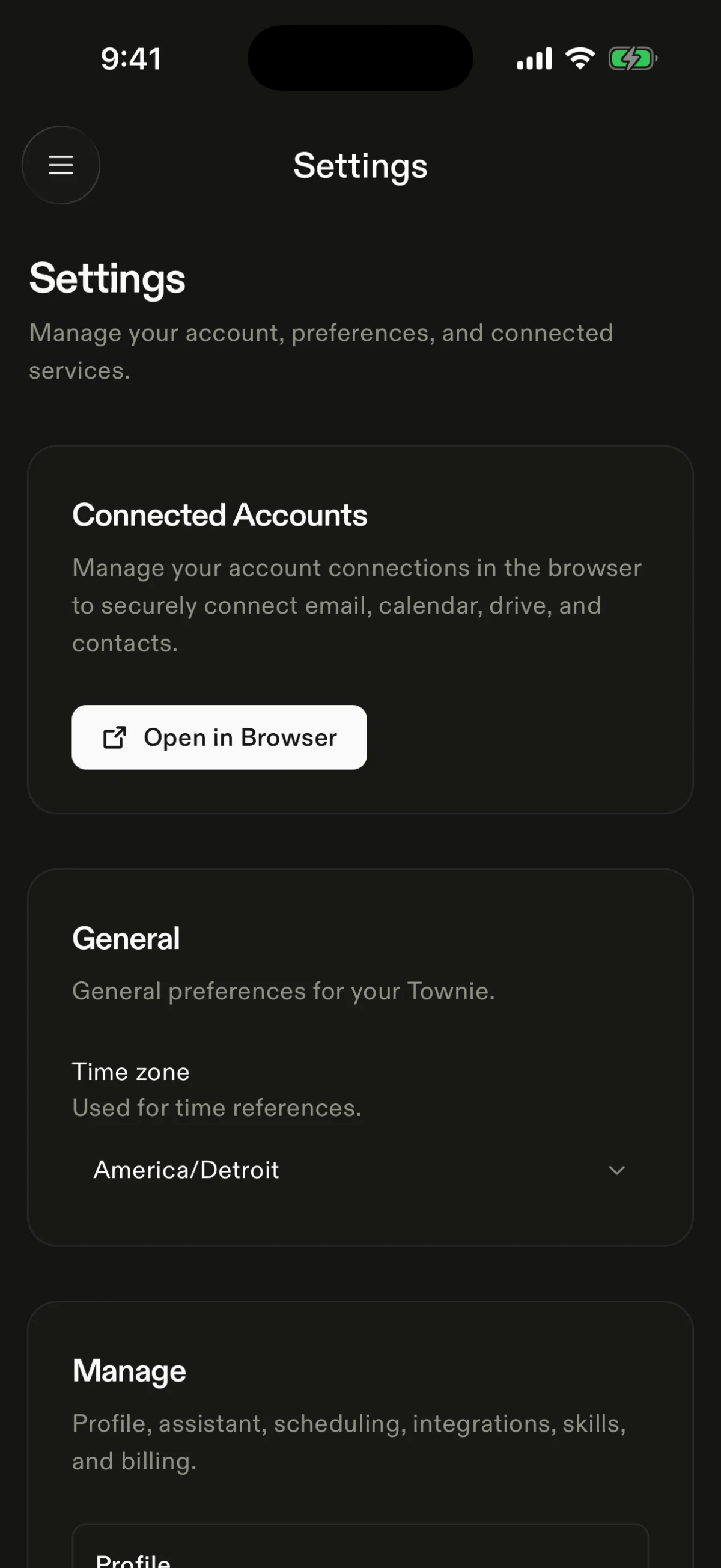 Settings, Before, dark
