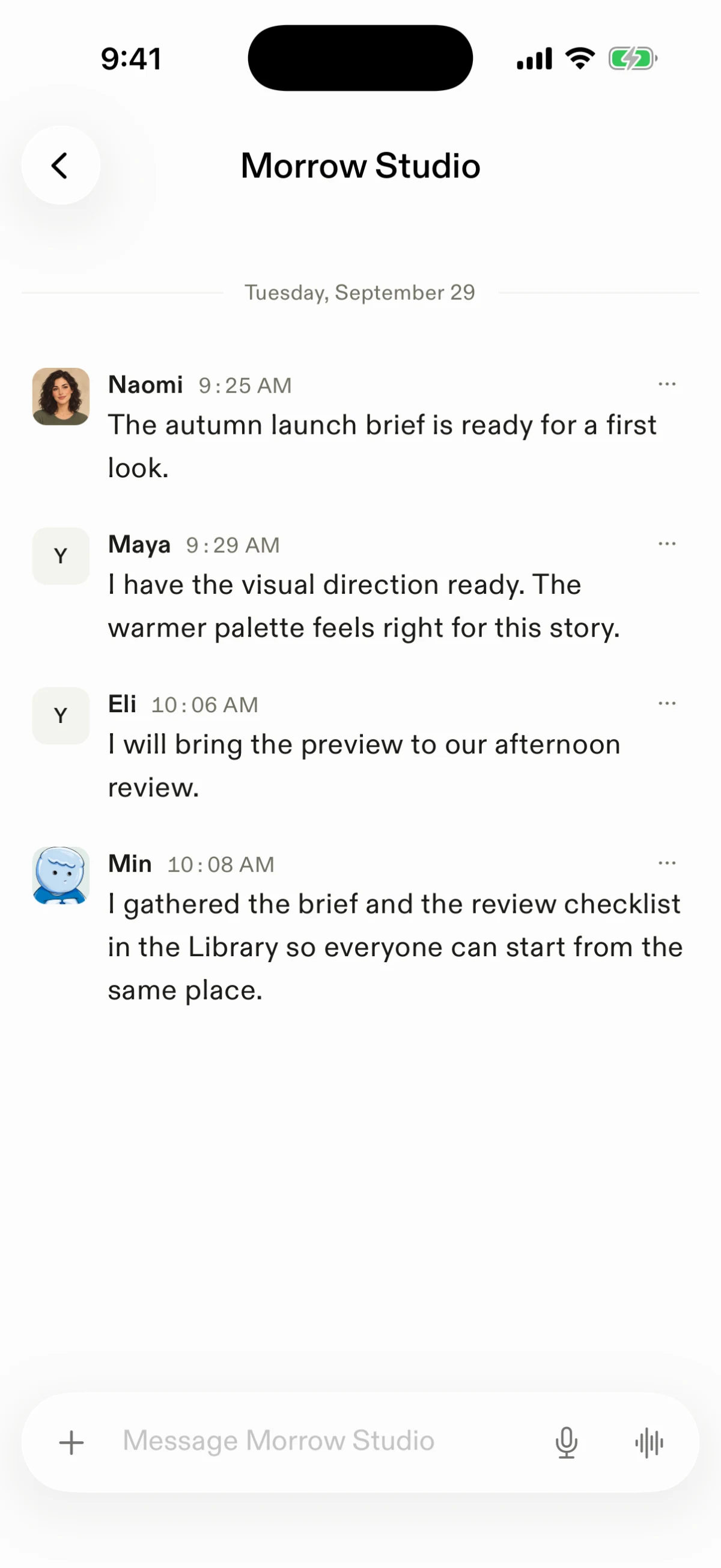 group thread, Before, light