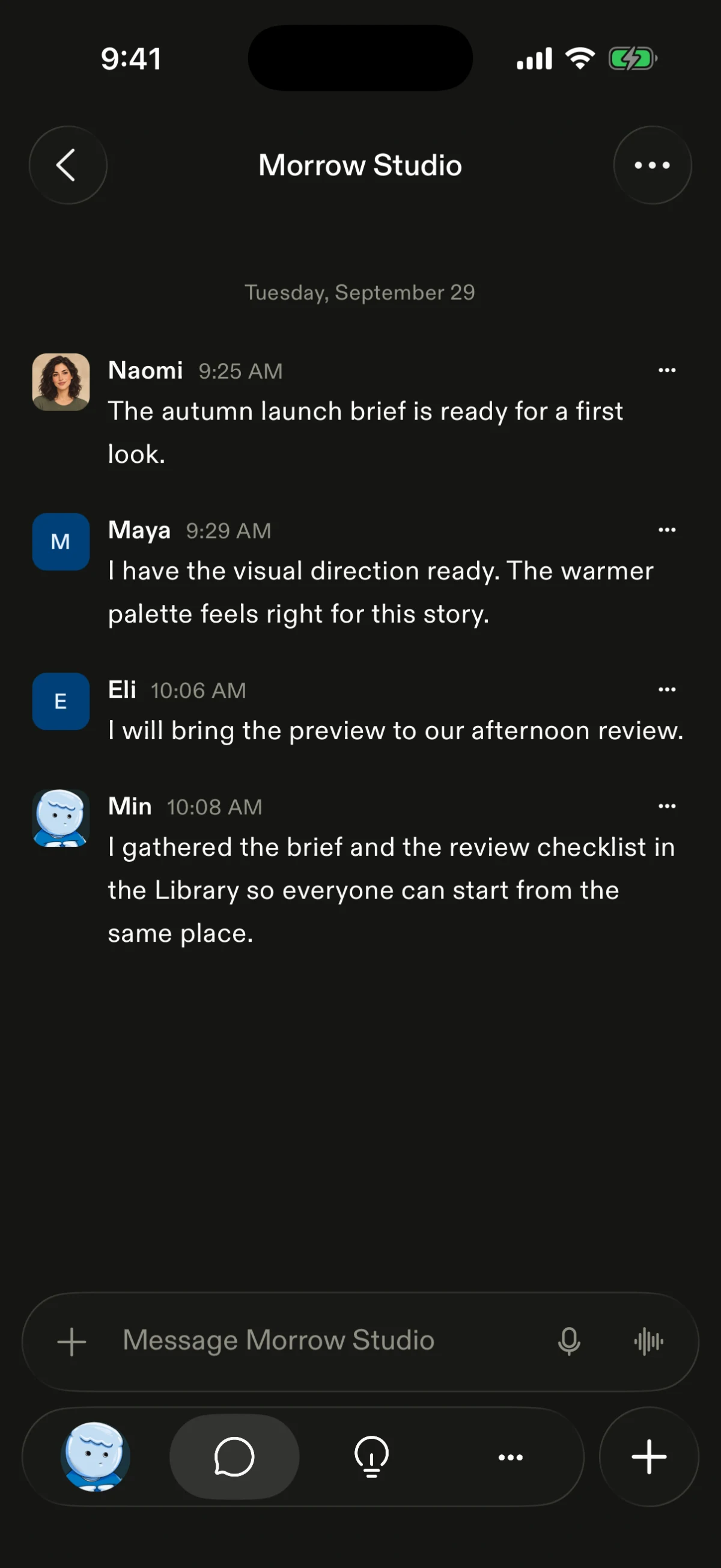 group thread, After, dark